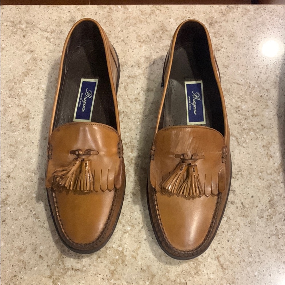 Bragano Stunning Brown Casual Tassel Loafers Size 11